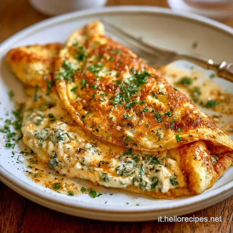 Omelette Farcita con Ricotta e Spinaci