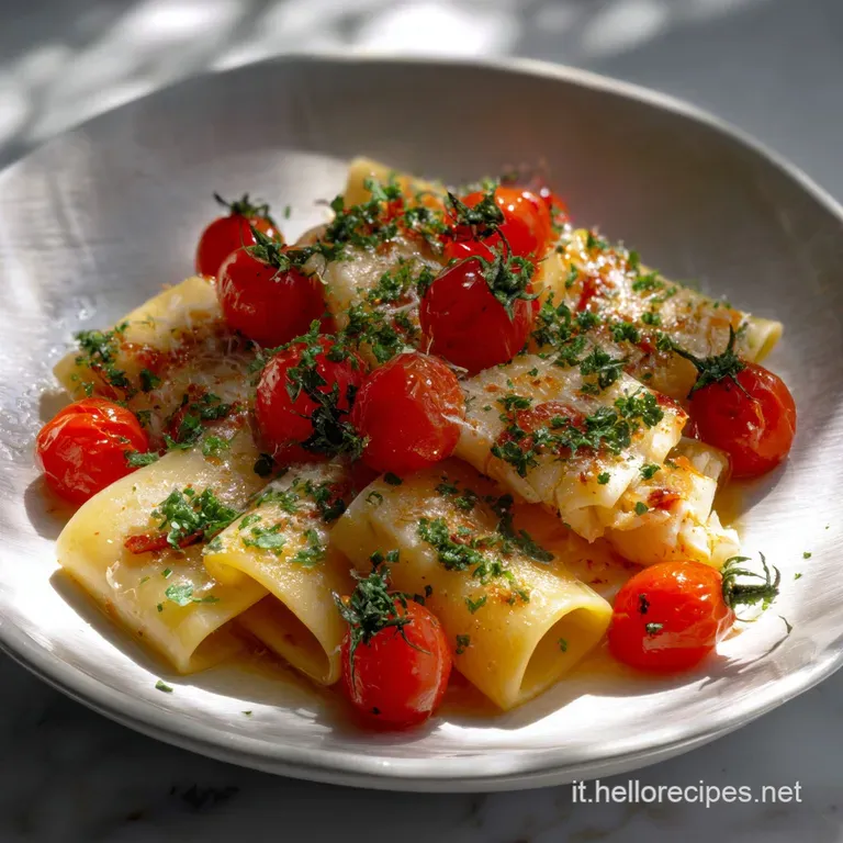 Paccheri Con Pomodorini E Baccal&agrave; Facilissimi