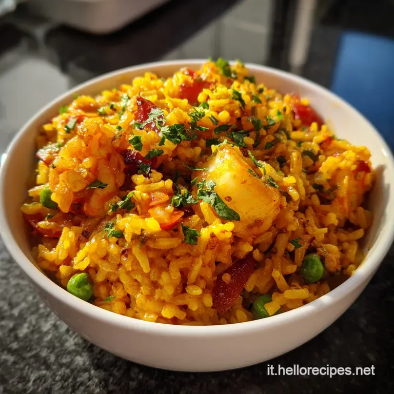 Paella Vegetariana Esplosiva: Riso Zafferano E Socarrat presentation