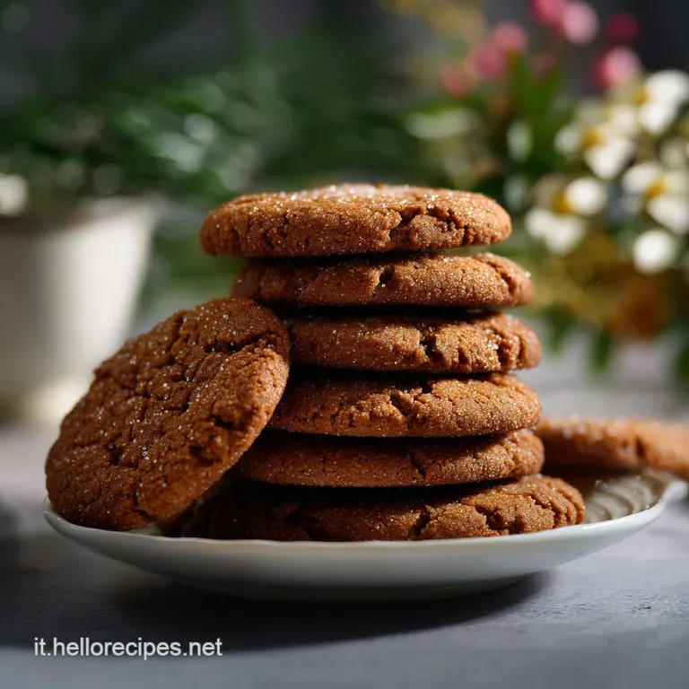 Elegant slices of gingerbread fanned out on a white plate. Hints of orange zest, drizzled with a light glaze and a sprig o...