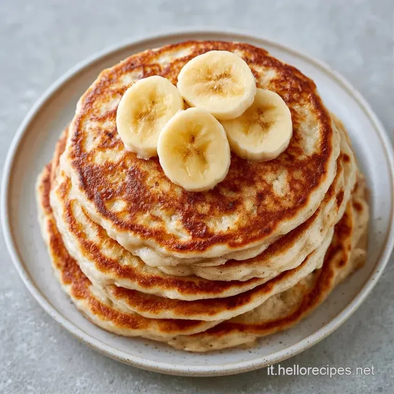 Pancake soffici e ambrati su un piatto bianco, decorati con mirtilli blu e una noce di burro che si scioglie lentamente.