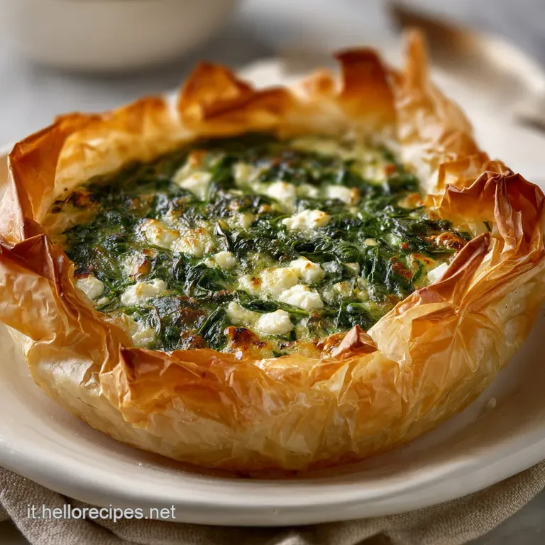Pasta Fillo Ricetta Salata Forno con Spinaci e Feta