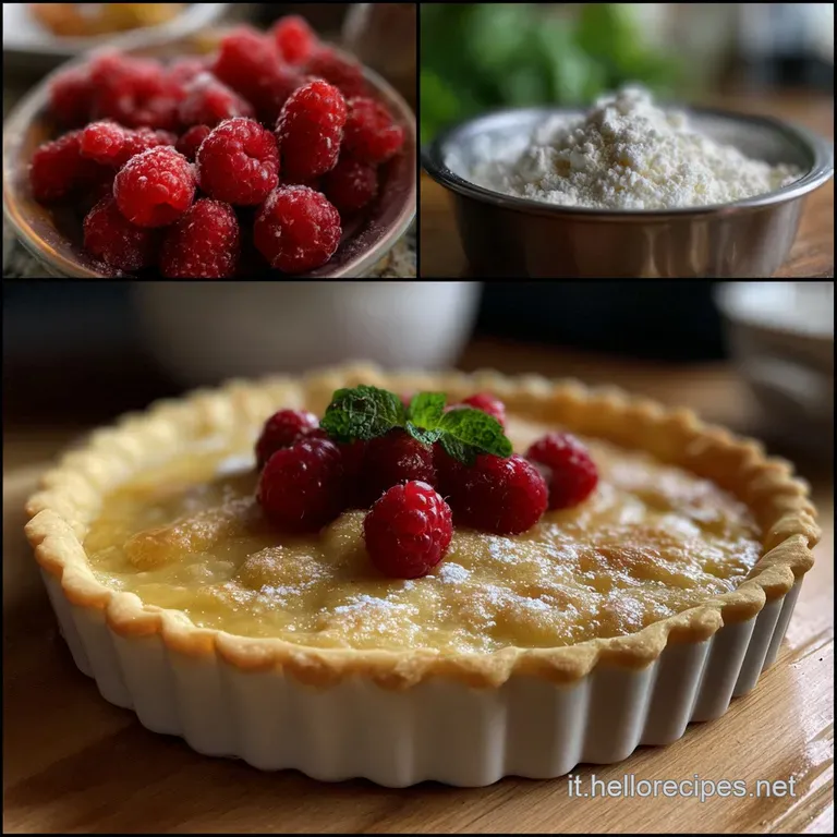 Flaky, golden-brown pastry shells filled with vibrant creams and ripe fruit, artfully arranged on a white plate.