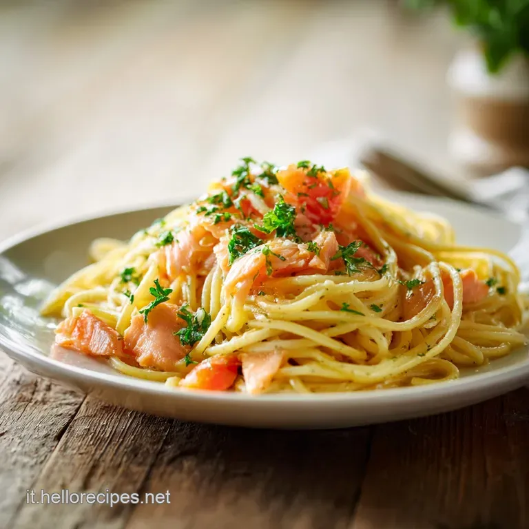 Pasta e Salmone Affumicato con Limone