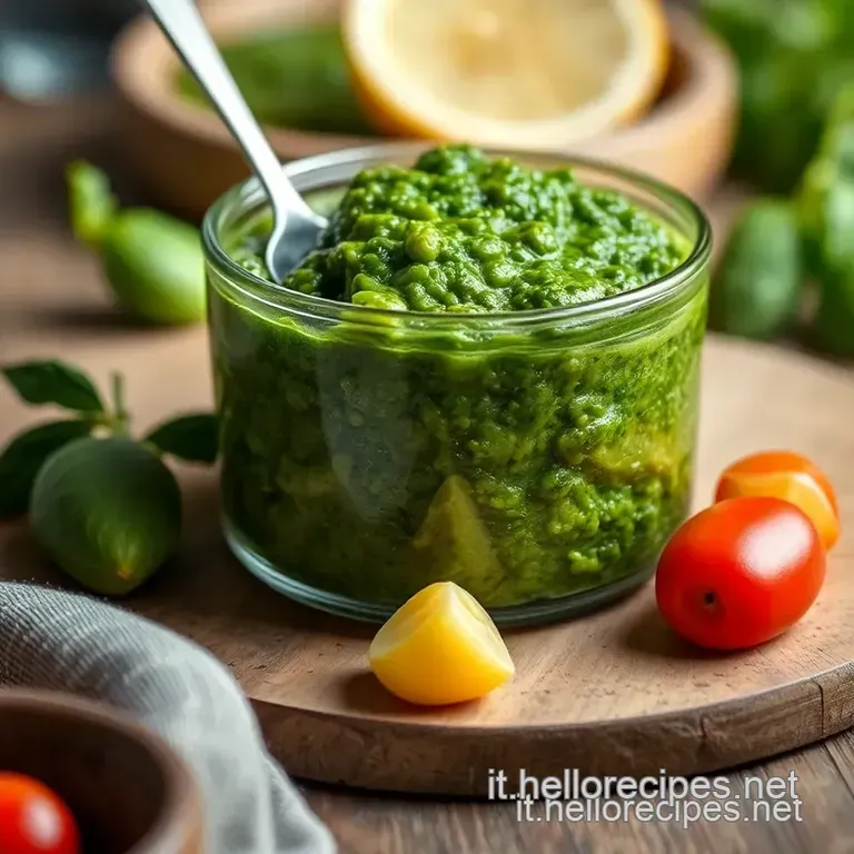 Pesto Genovese Autentico: Ricetta Di Famiglia presentation