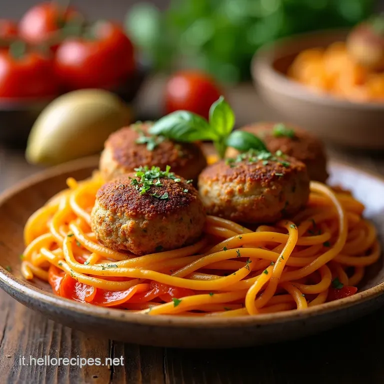 Polpette Di Lenticchie Soffici Su Vellutata Di Melanzane presentation
