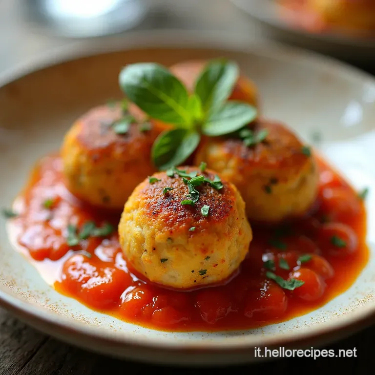 Polpette di Lenticchie Soffici su Vellutata di Melanzane