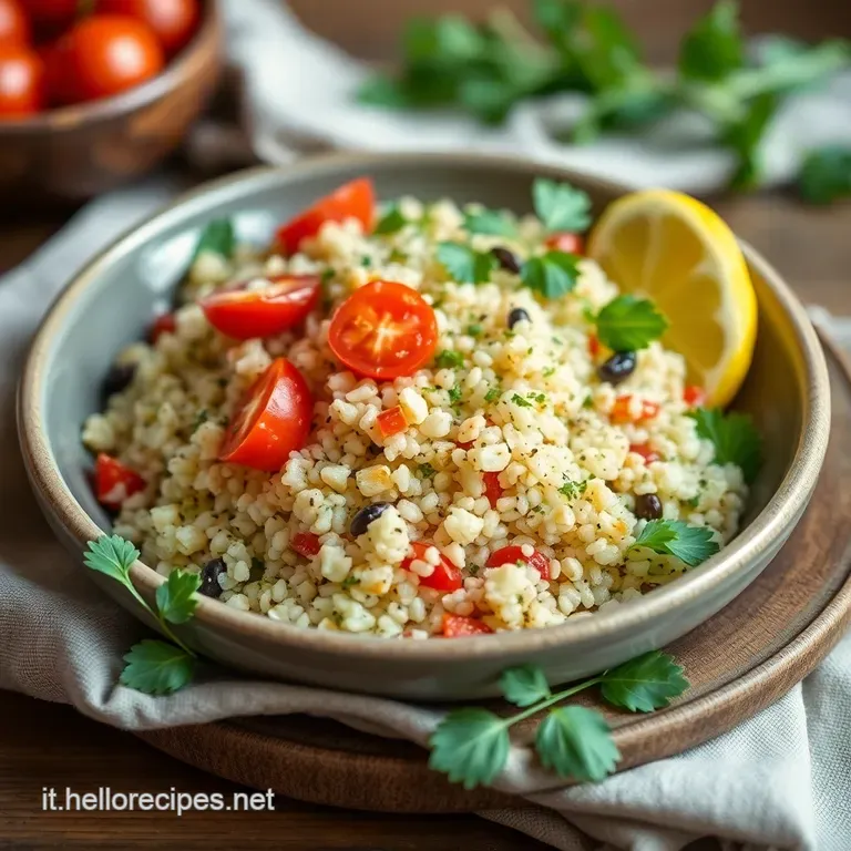 Quinoa Alla Mediterranea presentation