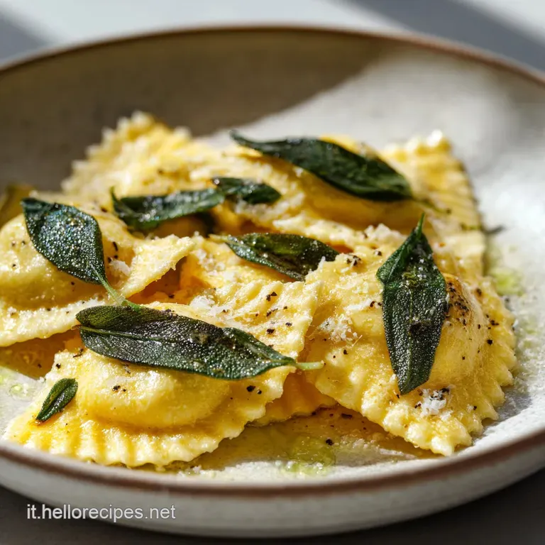 Ravioli Burro e Salvia: Crema Vellutata