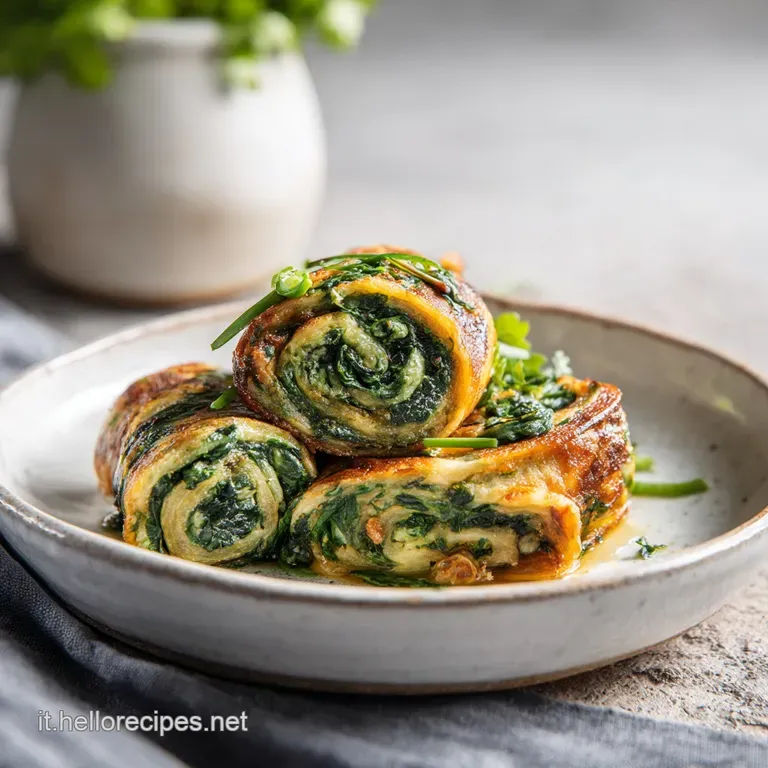 An artfully sliced spinach and ricotta roll, revealing its tender interior on a white plate.