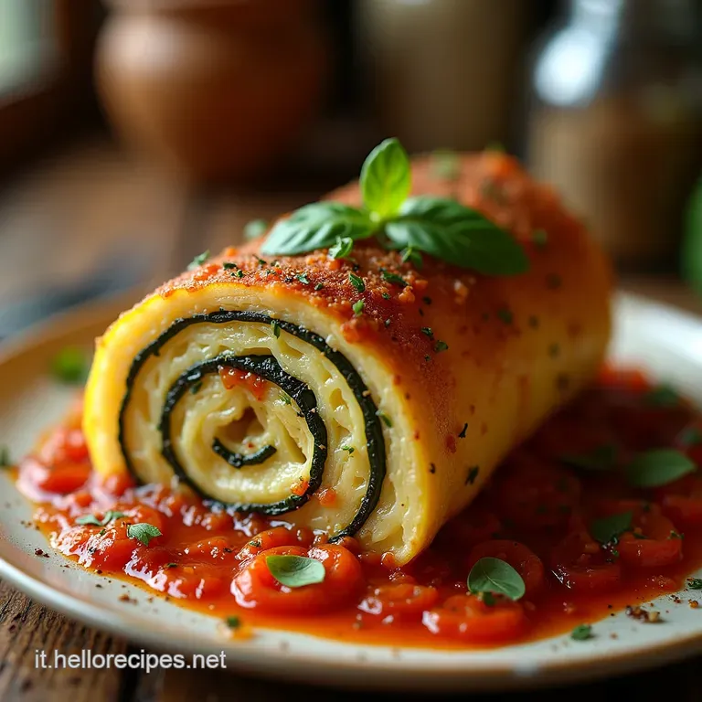 Il Rotolo Estivo Perfetto Zucchine Grigliate Farcito Cremoso presentation