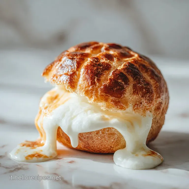 A single, perfectly fried mozzarella sphere rests on a white plate, drizzled with marinara sauce.