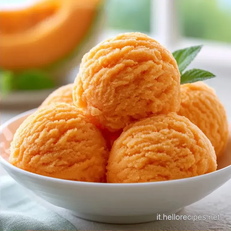 Sorbetto Al Melone con Miele d Acacia