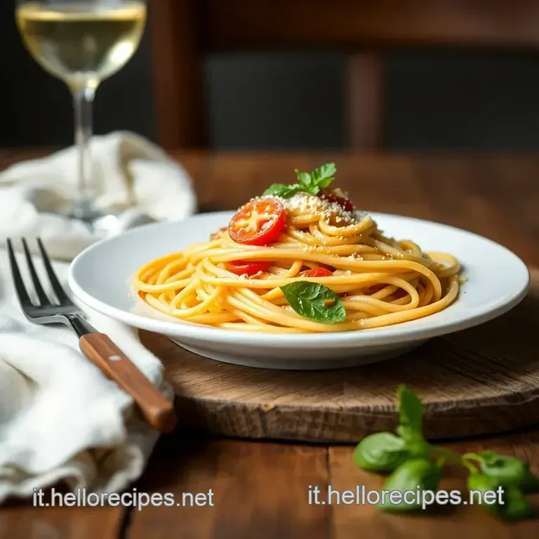 Spaghetti Alla Nerano presentation