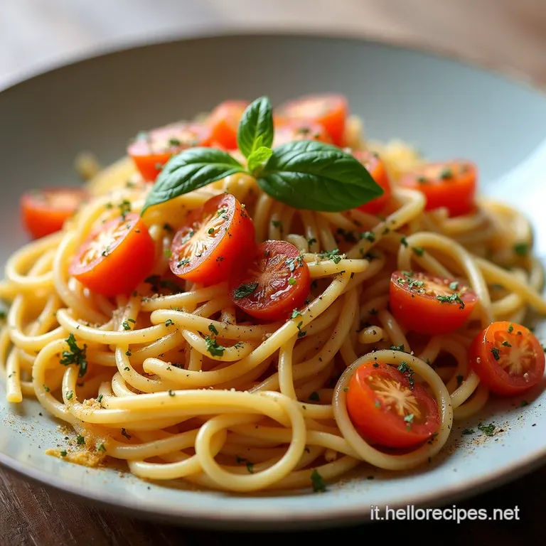 Spaghetti al Profumo di Mare Tonno Fresco Limone e Pomodorini Confit Veloci