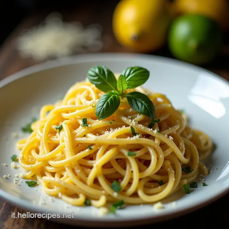 Spaghettietto Vibrante LIncontro Fresco tra Limone Basilico e Croccantezza Salmastra
