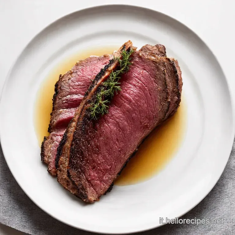 Tagliata di Manzo in Crosta di Capperi e Maionese alla Senape Antica