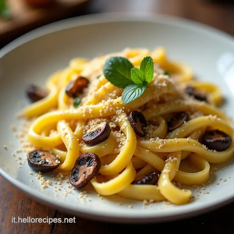 Tagliatelle allUovo Fatte in Casa con Porcini Trifolati Il Profumo del Bosco nel Piatto