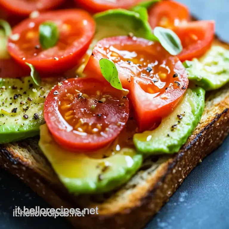 Toast Avocado All italiana: Un esplosione Di Sapori Mediterranei presentation
