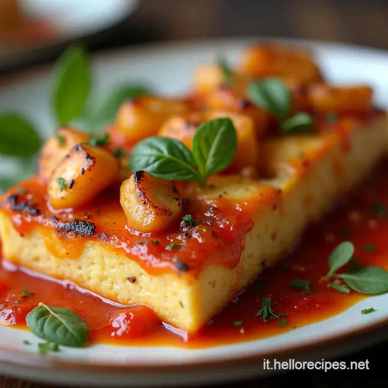 Tofu Rustico di Lenticchie Rosse Morbido Dentro Croccante Fuori Ideale per Marinature e Grigliate