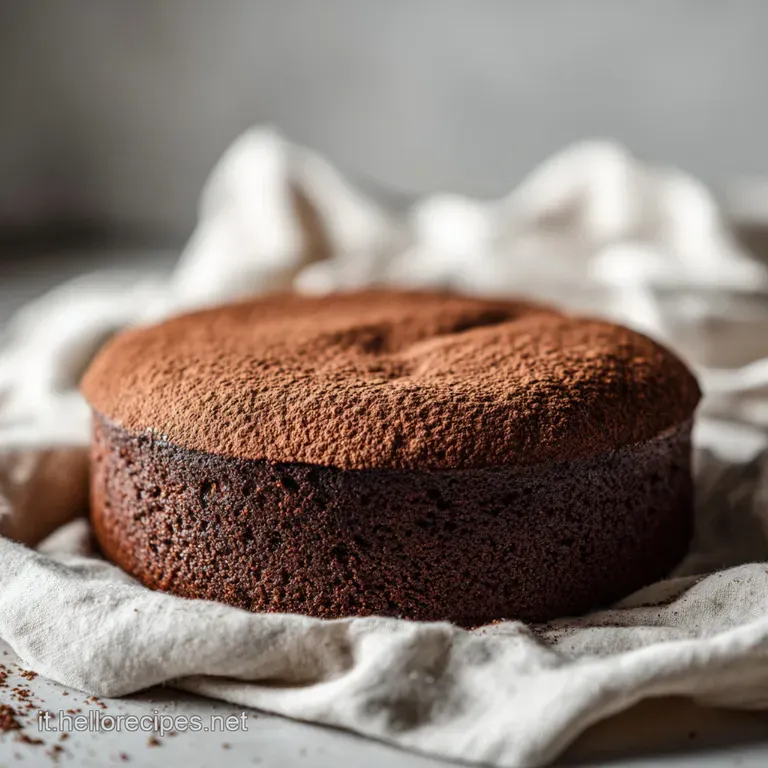 Velvety chocolate cake slice artfully arranged with a dollop of whipped cream and a raspberry.