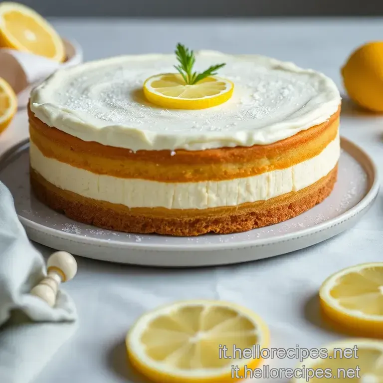 Torta Di Ricotta E Limone presentation