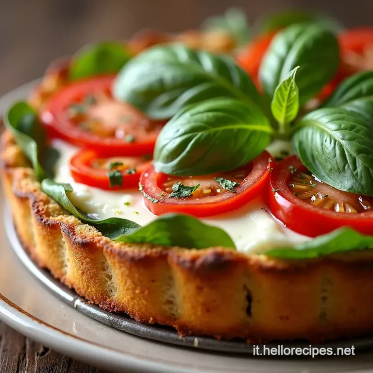 Torta Salata Estiva con Pomodorini Basilico e Mozzarella