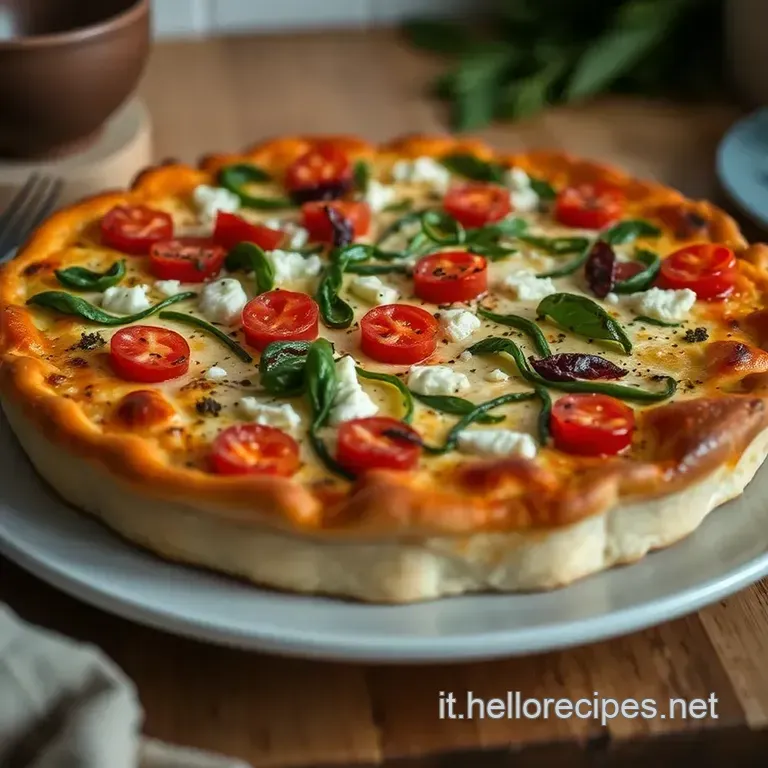 Torta Salata Ricotta E Spinaci presentation