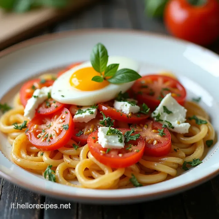 Strapazzata Mediterranea Uova alla Greca con Feta Pomodorini Secchi e Origano Fresco