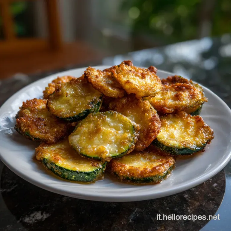 Delicate, golden fritters artfully stacked on a white plate, garnished with fresh herbs, offering a light, airy, and invit...